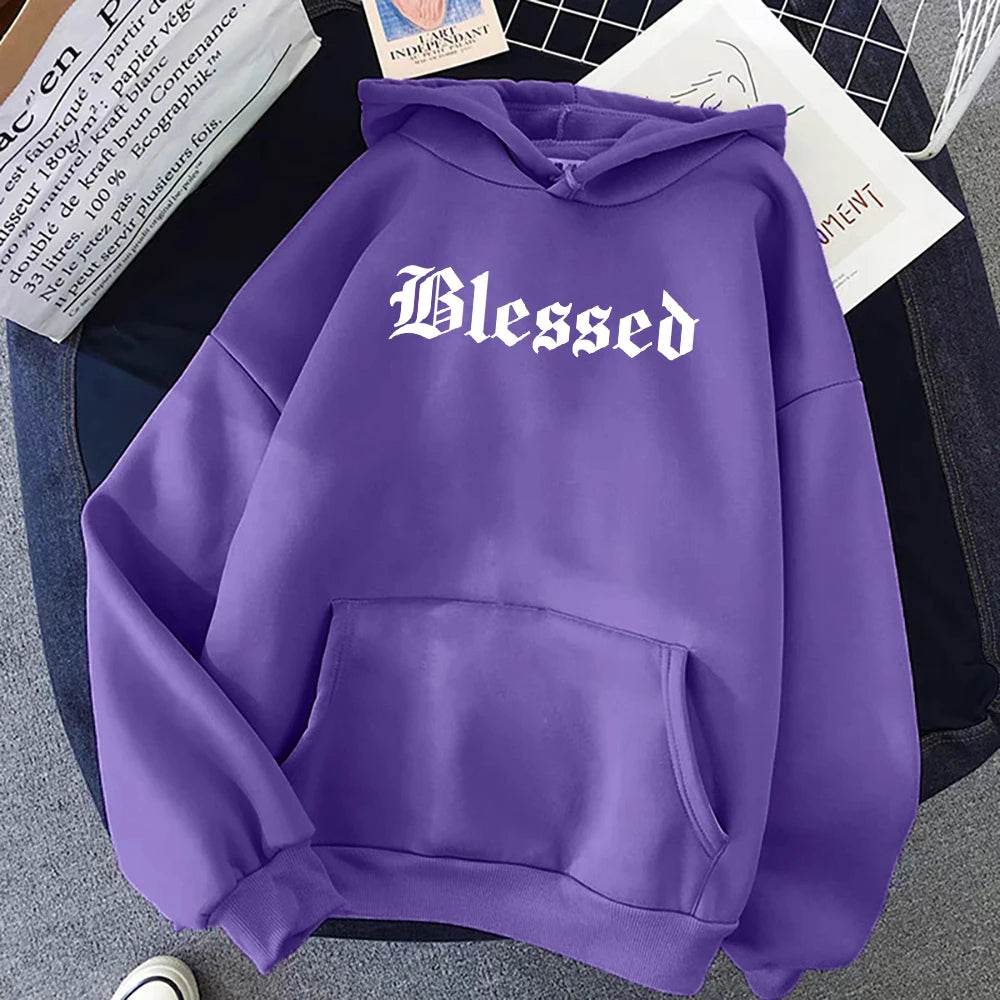 Blessed Creativity Printed Hoodies Unisex Street Style