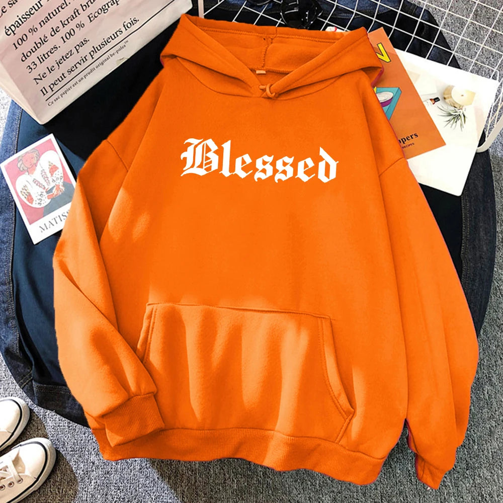 Blessed Creativity Printed Hoodies Unisex Street Style