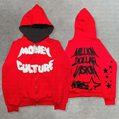 Harajuku Gothic Pullover Hoodie Y2K Hoodies Men Hip-hop Creative