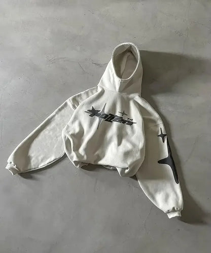 Brand New Star Letter Foam Hoodie for Men and Women Y2K